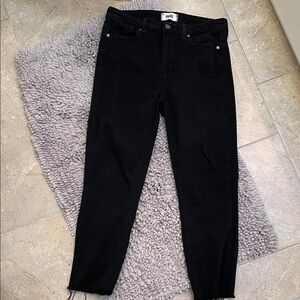 PAIGE Women's Black Straight Leg Jeans